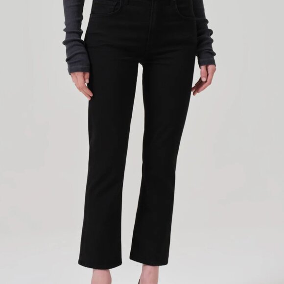 Citizens of Humanity Isola Mid Rise Cropped Boot Plush Black - Picture 2 of 8